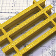 PROGrate® Pultruded Grating - IFR - 3' x 20' x 1" Thick - Yellow