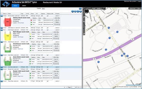 Tank Watch It Web Interface GPS