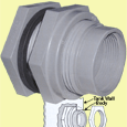 2" Corzan CPVC Bulkhead Fitting - EPDM - Skt x Thd