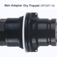 1" Male Dry Poppet Couplings - w/2" Male Threaded Body - QCA