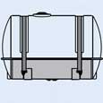 Saddle Tank Assembly for Applicator Tank - 30 Gallon