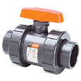 3/8" PVC/FPM TB True Union Ball Valves - Socket