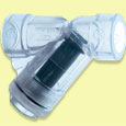 1/2" Clear PVC Y-Strainer - Socket